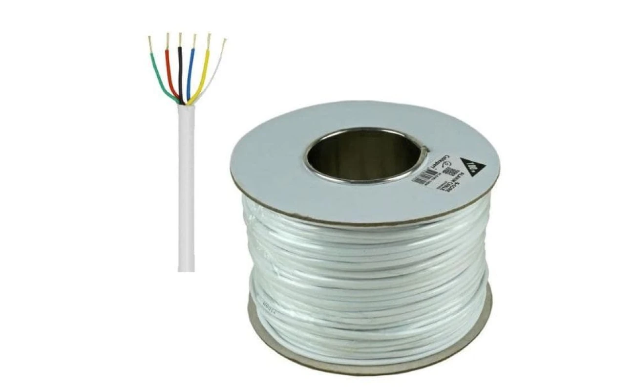 Alarm Cable 6 Core White 100 Meters