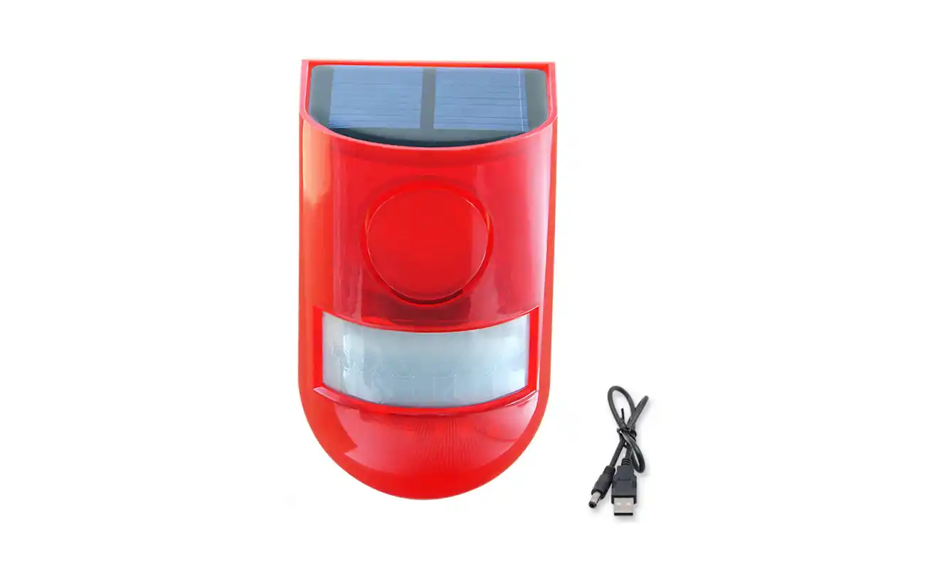 Solar Alarm Lamp, Sound & Light Alarm 110dB